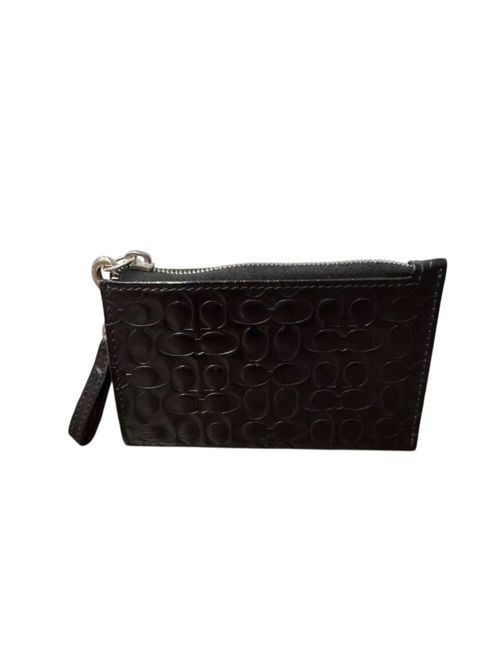 WR6. Coach patent leather card holder - black